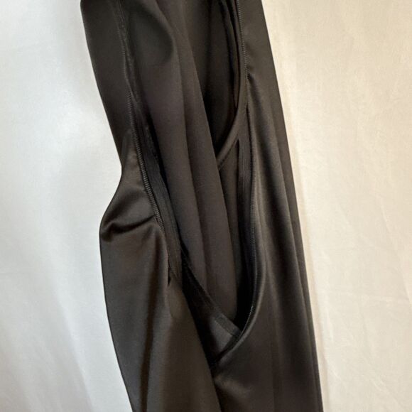 Women’s Unbranded One Shoulder Black Slip Dress Thigh High Slit Size Small - Picture 13 of 15